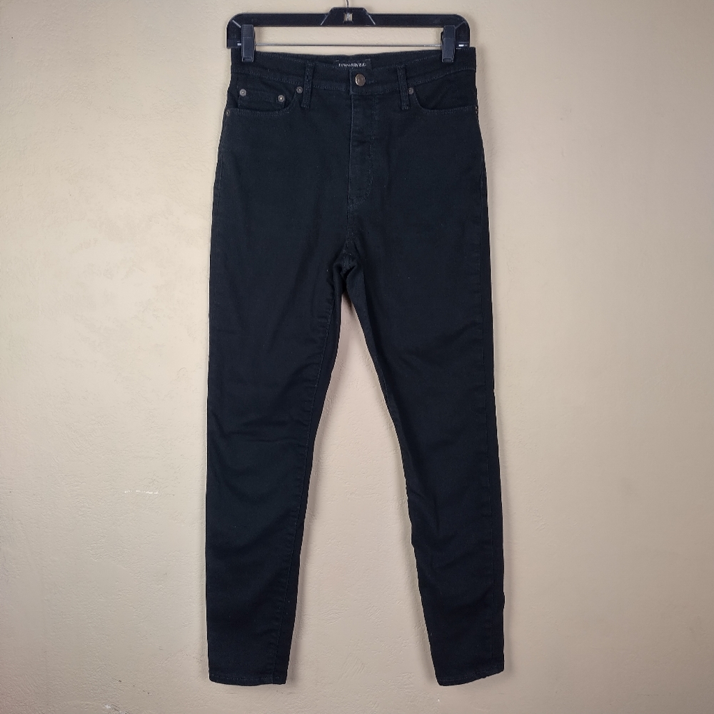 Banana Republic‎ Skinny Black High Rise Fade Resistant Denim Jeans Size 28/6